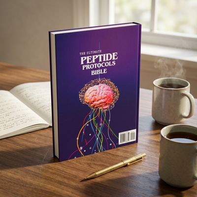 Peptide Bible — back cover brain illustration